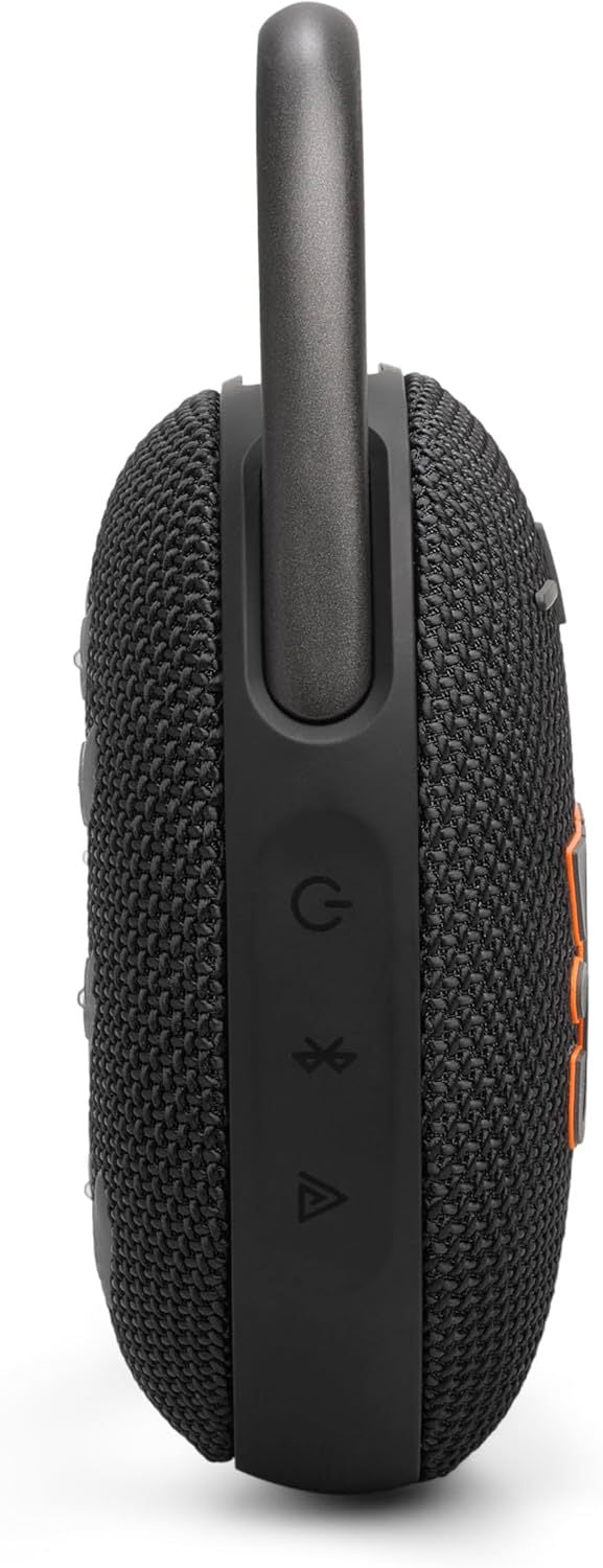 JBL Clip 5 Ultra-Portable bluetooth Speaker with Integrated Carabiner, Big JBL speaker Pro Sound, PlaytimeBoost, Waterproof Design and 12-Hour Playtime - Black