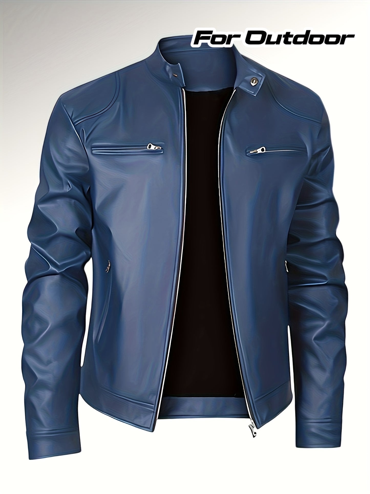 Men's Bomber Pilot Jacket - Zipper, Zipper, Baseball Collar, Windproof for Spring and Autumn Outdoor Wear, Daily Casual Wear | Pullover Style | Zipper, Bomber Jacket