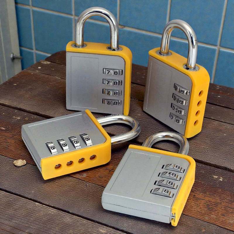 4-PACK Combination Padlock Lock Steel Shackle Gym Locker Toolbox - 5 Year Warranty