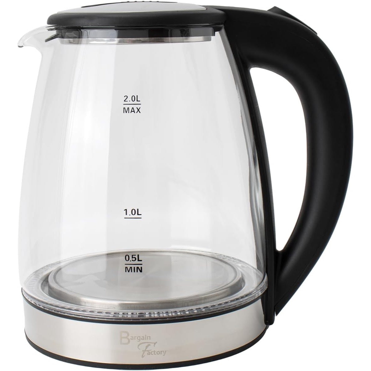 Electric Glass Kettle – 2L Fast Boil, Bpa-Free with Blue LED & Boil-Dry Protection