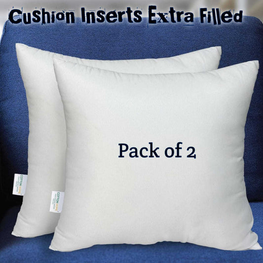 Divine Textiles -Deep Extra Fill Cushion Inserts Square Shape – Soft Cushion Pads for Sofa, Couch and Home Decoration