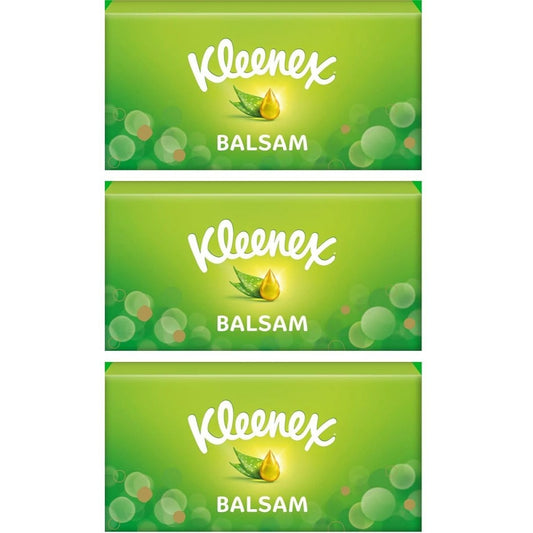 Pack of 3 Klenex Balsam Tissues Pack 64 Tissues