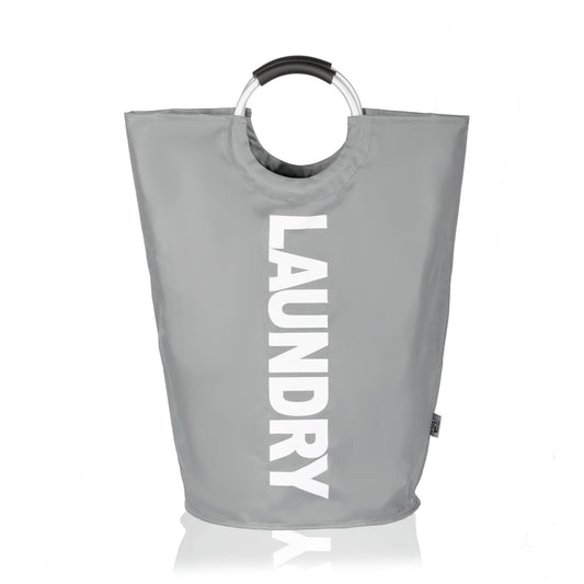 1 Large Capacity Laundry Basket, Stylish Hamper with Soft Cushion Handles, Foldable Dirty Clothes Storage and Organizer for Bathroom Bedroom Dorm Laundry Organization and Storage, Room Decor, Home Decoration 82L Collapsible