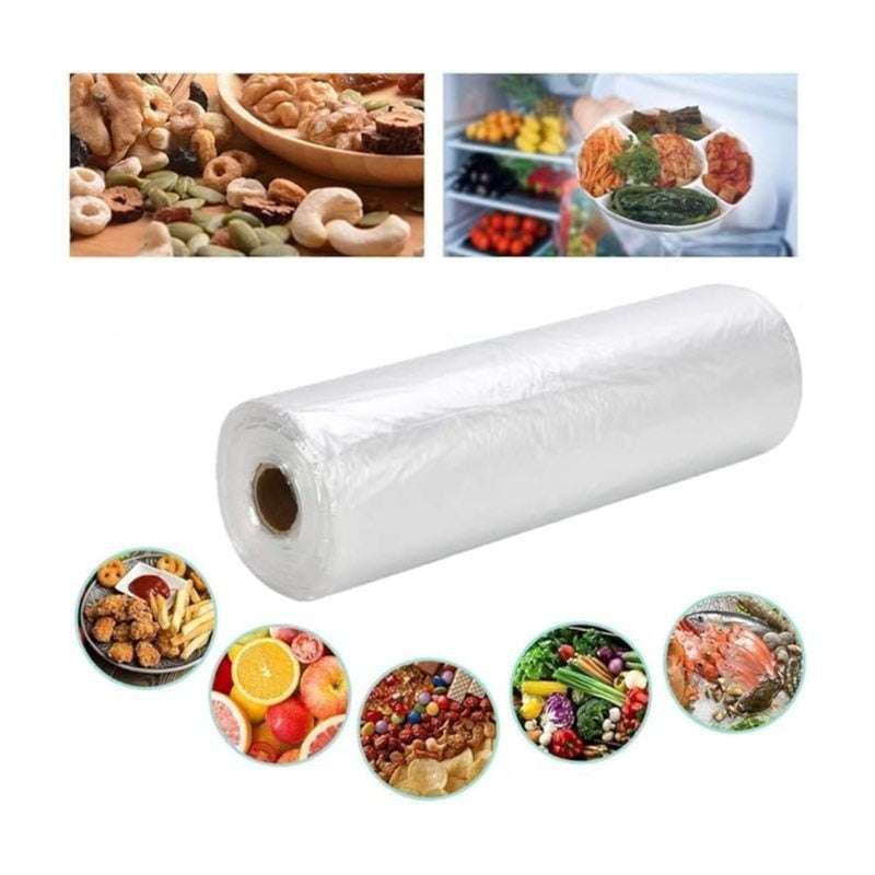 250 Food Storage Bags 9 X 14 X 18, Plastic Produce Bags on a Roll, Fruits, Vegetable, Bread and Grocery Clear Bags, 250 Bags per Roll