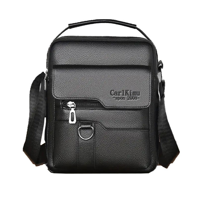 Men's Business Leather Crossbody Bag, Adjustable Shoulder Messenger Bag, Fashion Casual Handbag for Work Travel Commute Office, Durable Faux Leather Sling Bag for Daily Life and Business Trips
