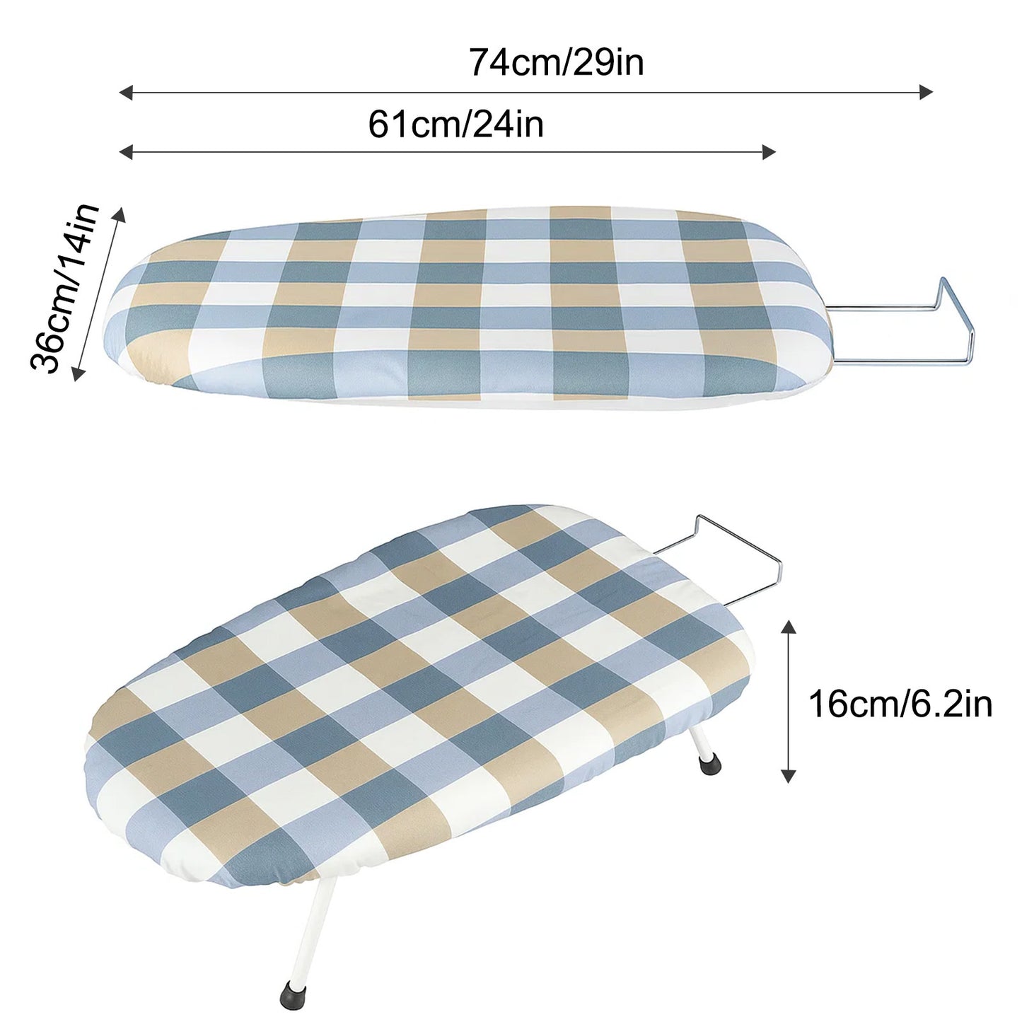 1pc Compact Folding Ironing Board with Space-Saving, Easy Storage, Multi-Use Design for Home Use, Durable Plastic Material, Ironing Boards