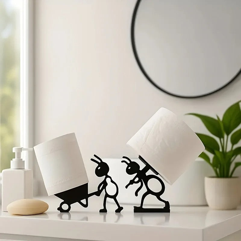 2pcs Funny Ant Toilet Paper Holder Set Bathroom Decor Gift Idea Perfect for Home Decor, Office Restrooms