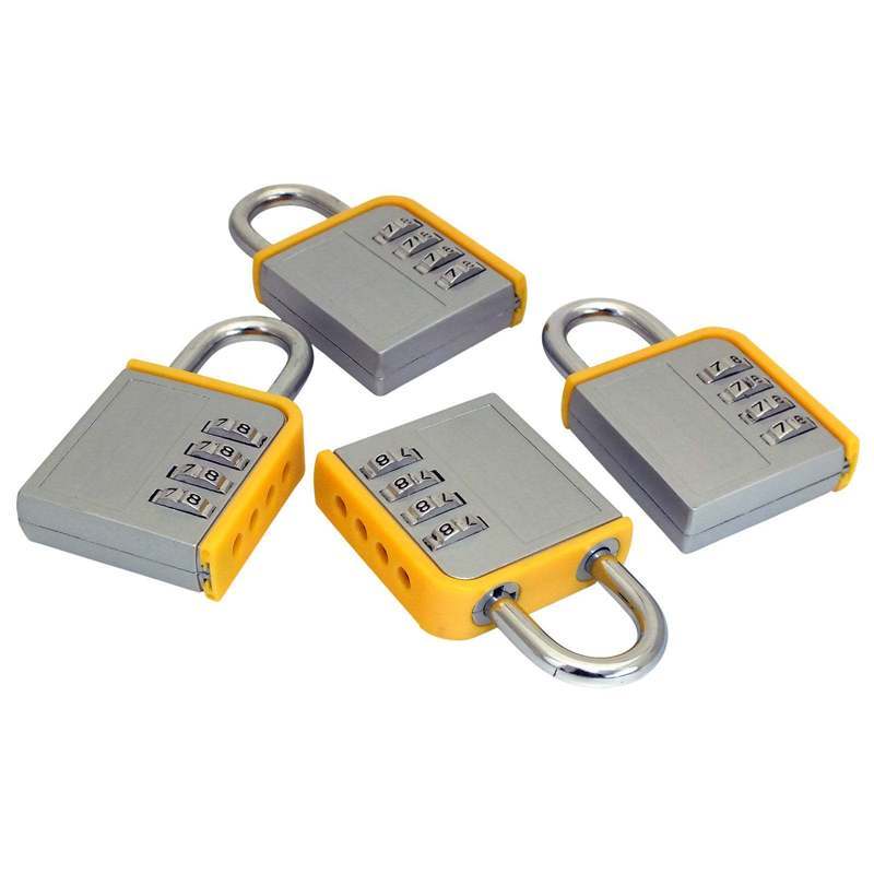 4-PACK Combination Padlock Lock Steel Shackle Gym Locker Toolbox - 5 Year Warranty