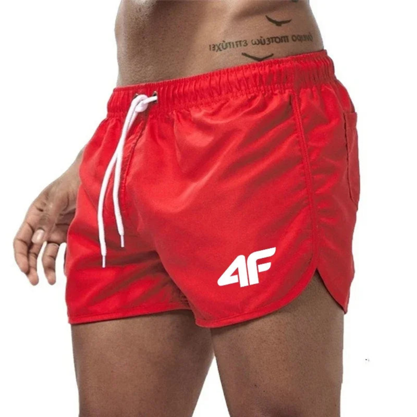 Men's Shorts Beach Trunks Summer Swim Gym Pants Quick Drying Swimming Homme Surf Ventilate Drawstring Fashion Casual Daily