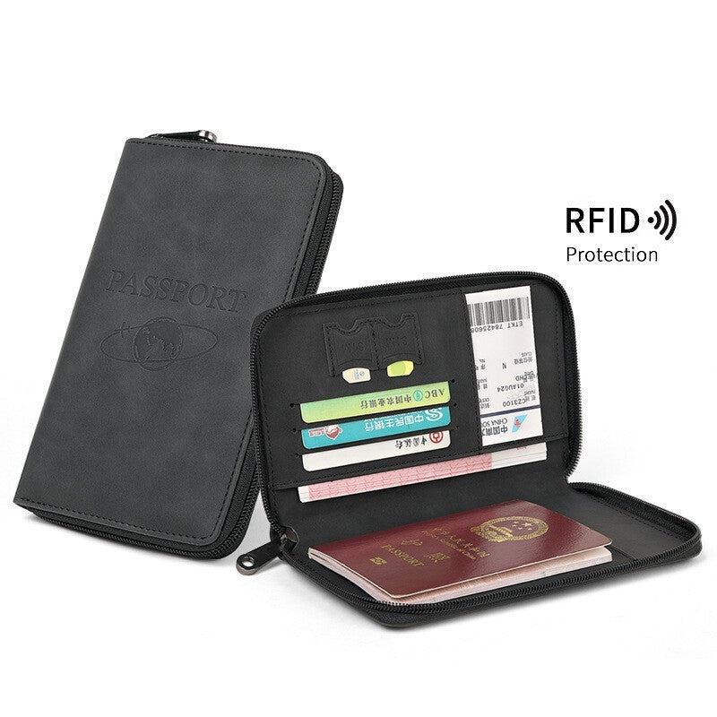 RFID Blocking Passport Holder Wallet, Multi-Functional Travel Passport Case & Card Organizer, Perfect for Everyday Use And Vacations
