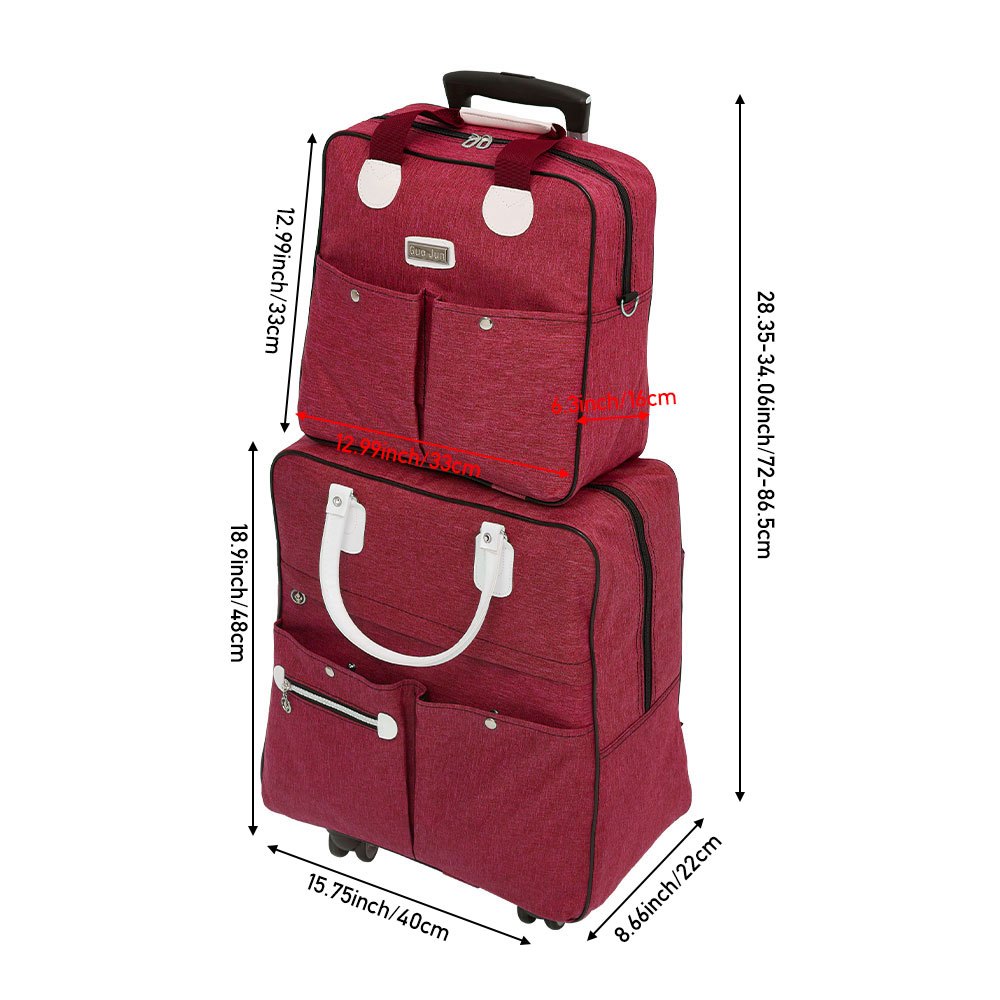 2 Piece Lightweight Rolling Luggage Set with Spinner Wheels, Suitcase Set, Spinner Luggage Set, Carry - on Suitcase and Matching Travel Bag for Business Trips, Versatile Luggage Solution for Vacation Getaways, Weekend Trips a