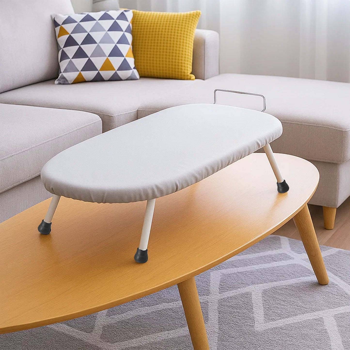 1pc Compact Folding Ironing Board with Space-Saving, Easy Storage, Multi-Use Design for Home Use, Durable Plastic Material, Ironing Boards