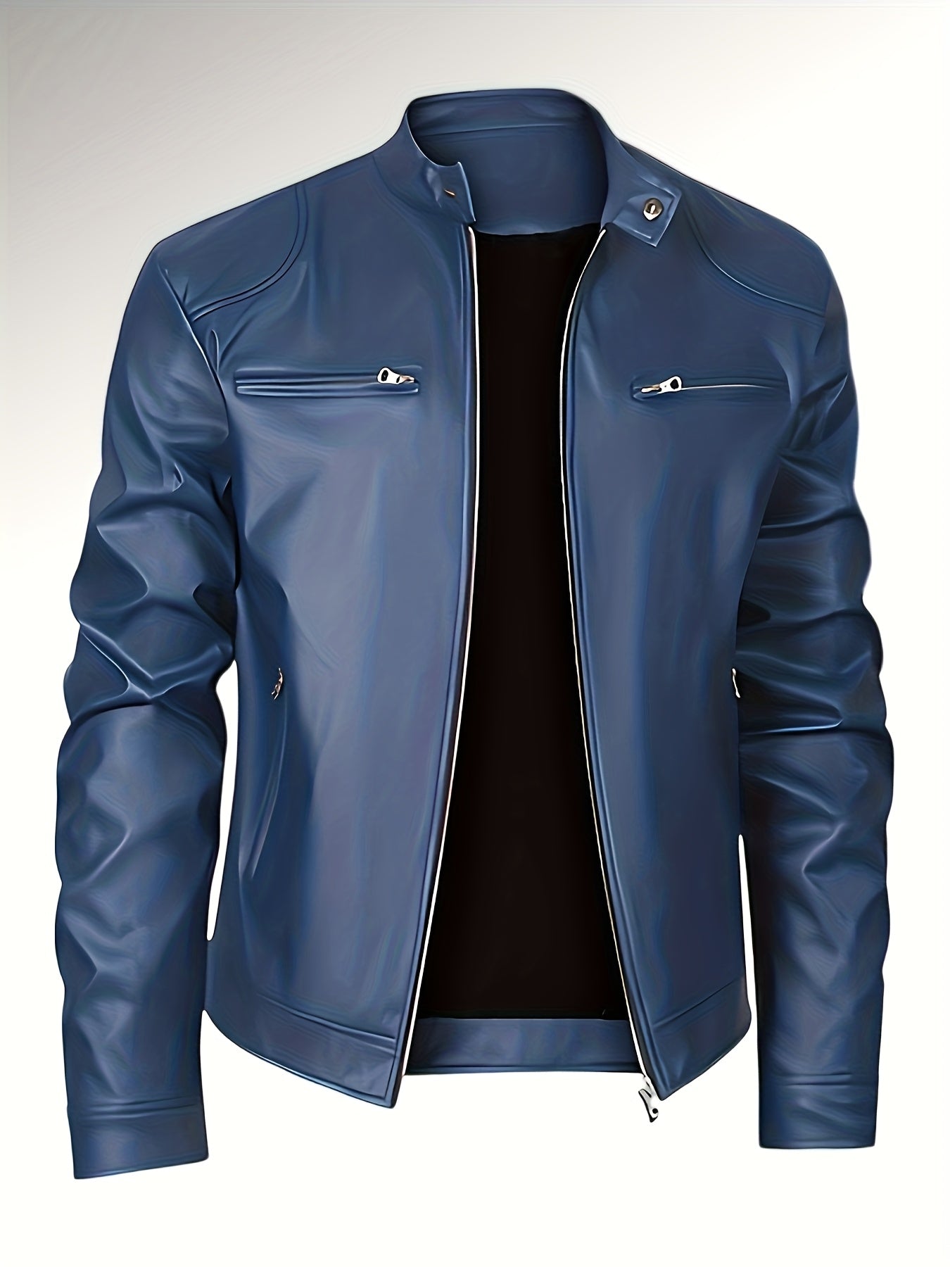 Men's Bomber Pilot Jacket - Zipper, Zipper, Baseball Collar, Windproof for Spring and Autumn Outdoor Wear, Daily Casual Wear | Pullover Style | Zipper, Bomber Jacket