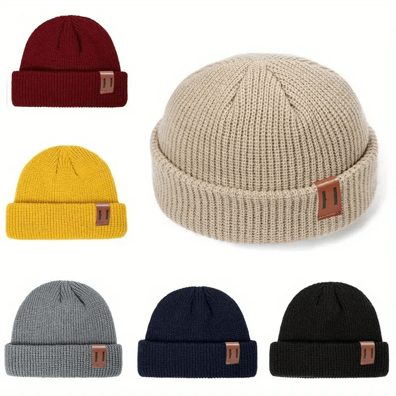 55-60CM Men Women Unisex Skullcap Street Style Hip Hop Beanies Brimless Baggy Melon Cap Cuff Fisherman Beanies Hats Winter Warm Knitted Bonnet Multiple colors
