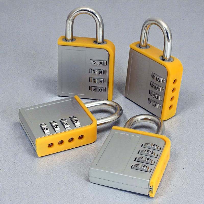 4-PACK Combination Padlock Lock Steel Shackle Gym Locker Toolbox - 5 Year Warranty
