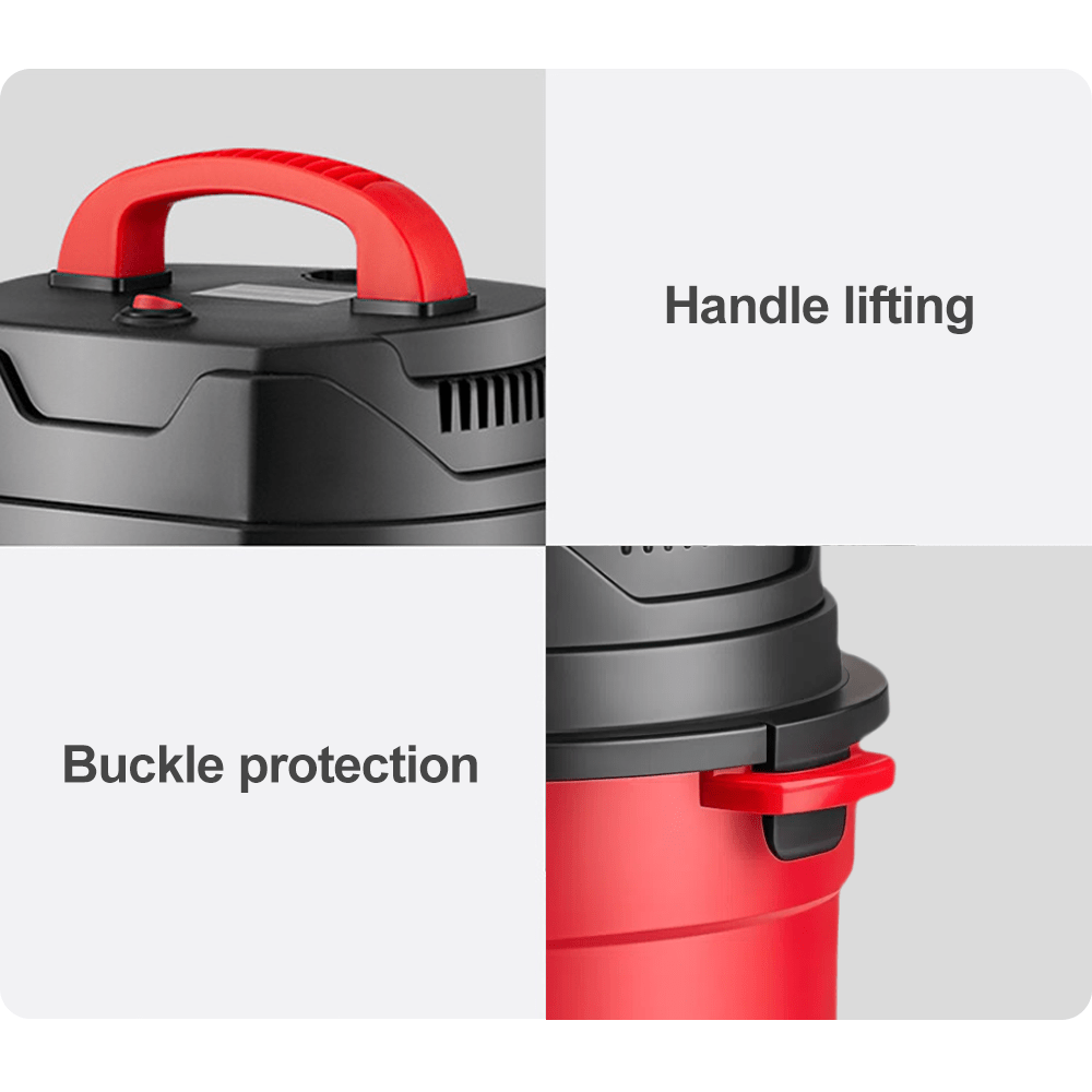 15L 800W Wet and Dry Vacuum Cleaner, 2 In 1 Vacuum Cleaner with HEPA Filtration, 4m Power Cord,18 kPa Vacuum Pressure, For Home Car Carpet Hard Floors Cleaning